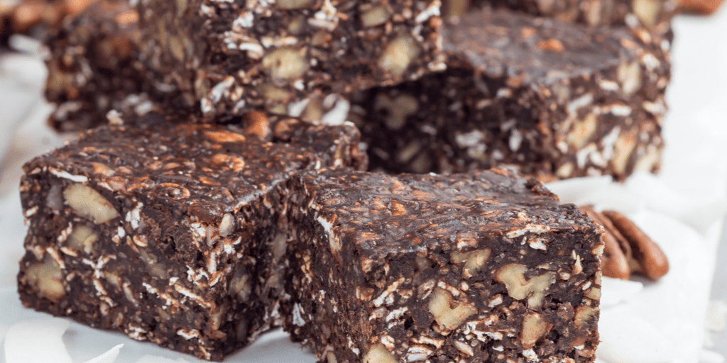 Keto Energy Bars With Chocolate and Coconut