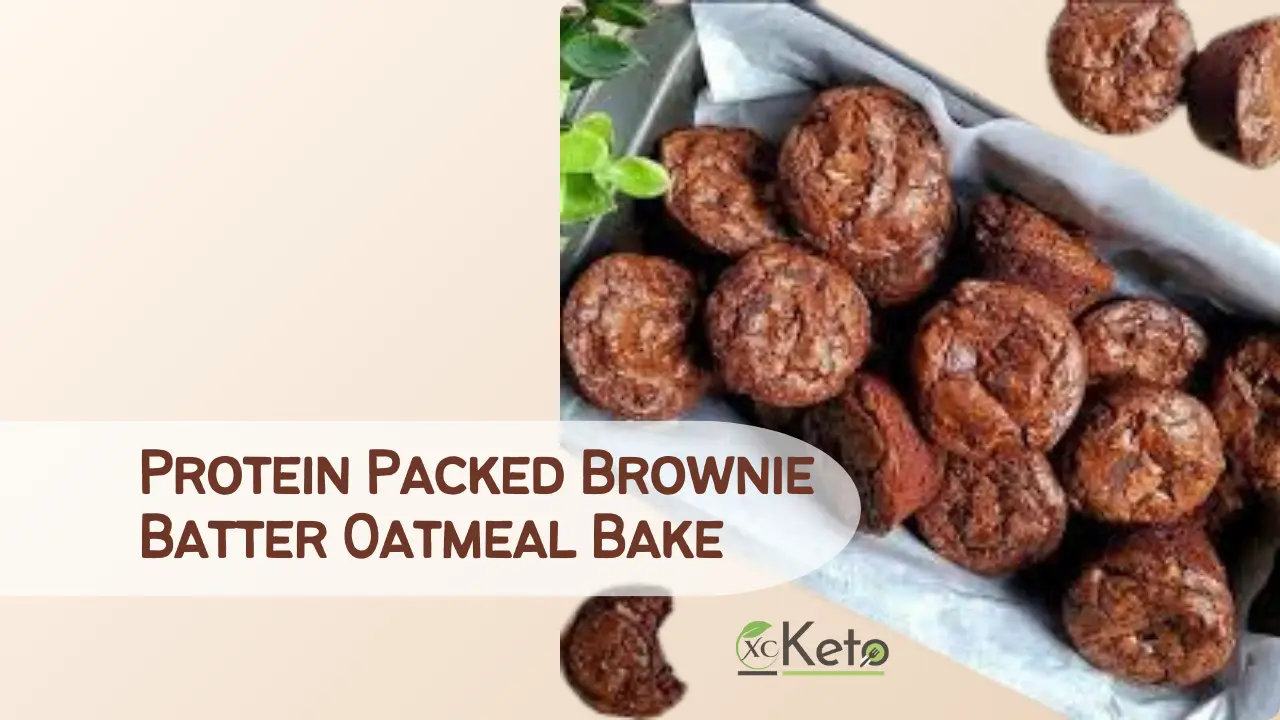 Protein Packed Brownie Batter Oatmeal Bake